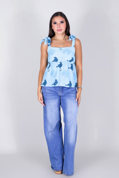 IIWI BIRD BABYDOLL TOP