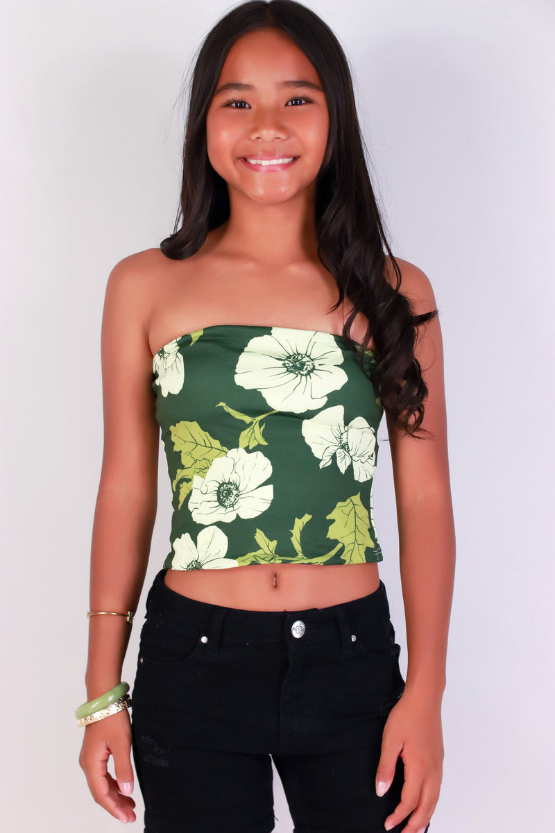Jeans Warehouse Hawaii - S/L PRINT TOP 7-16 - PUA KALA TUBE TOP | KIDS SIZE 7-16 | By LUZ