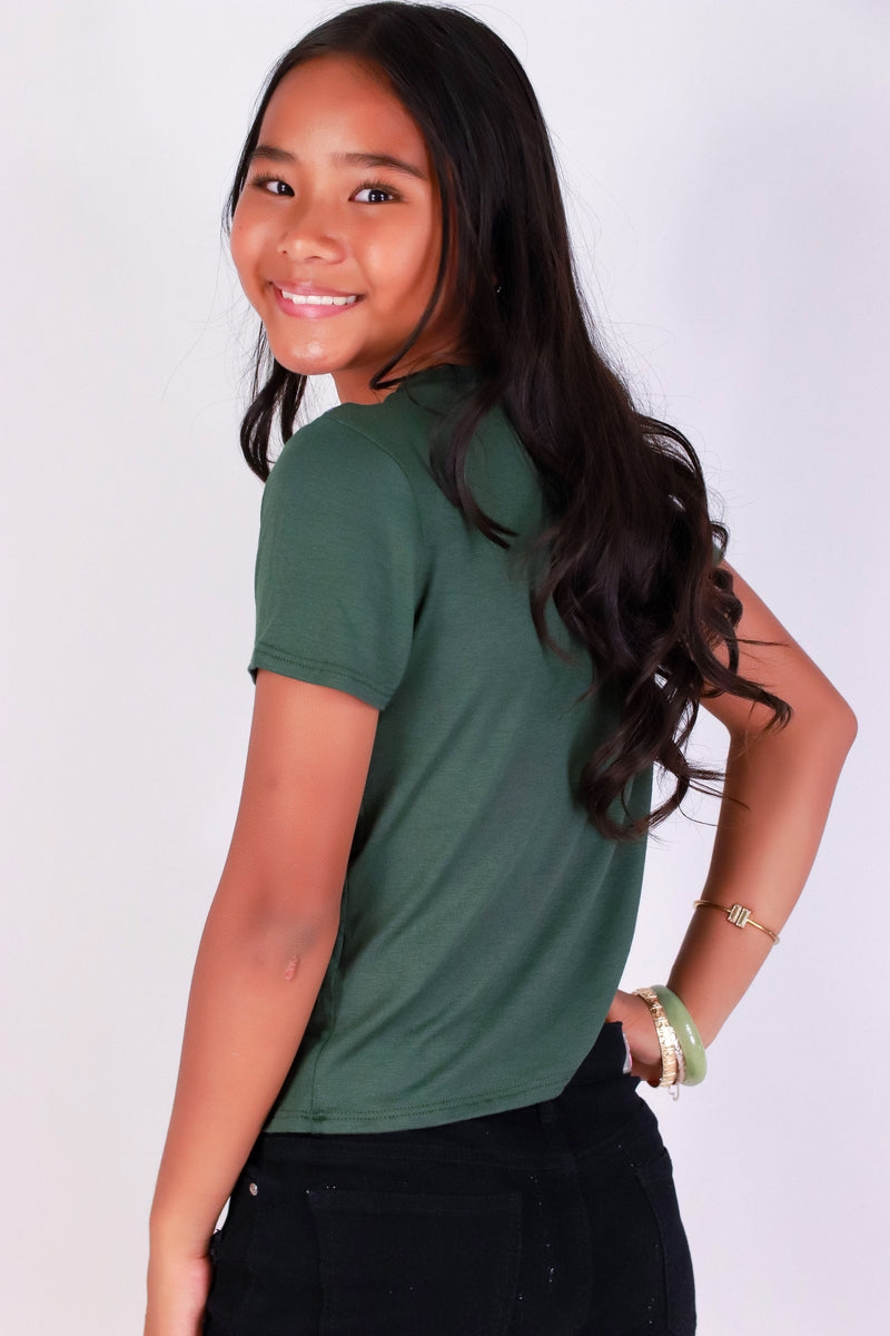 Jeans Warehouse Hawaii - S/S PRINT 7-16 - DOUBLE STRAND CROWN FLOWER TEE | KIDS SIZE 7-16 | By LUZ
