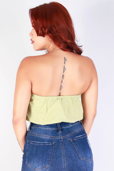 Jeans Warehouse Hawaii - TANK SOLID WOVEN DRESSY TOPS - SWEET PUFF TUBE TOP | By TIMING