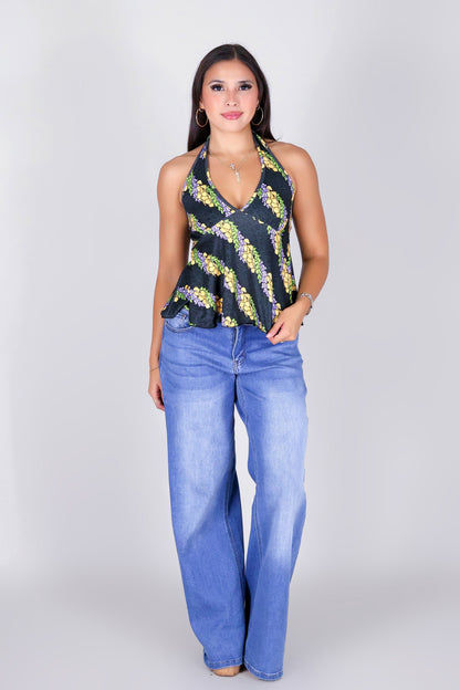 TWISTED LEI HALTER TOP