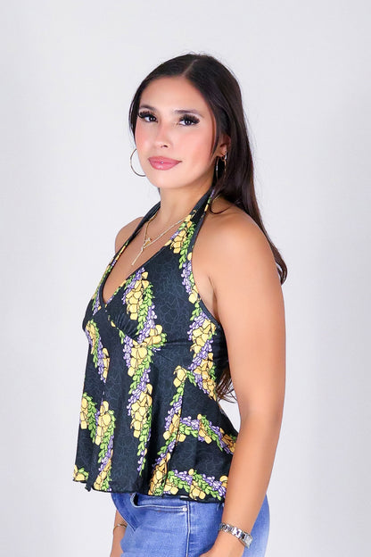 TWISTED LEI HALTER TOP