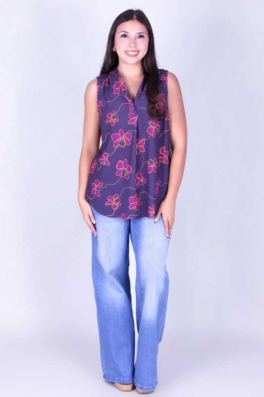 ORCHID LINE TANK BLOUSE