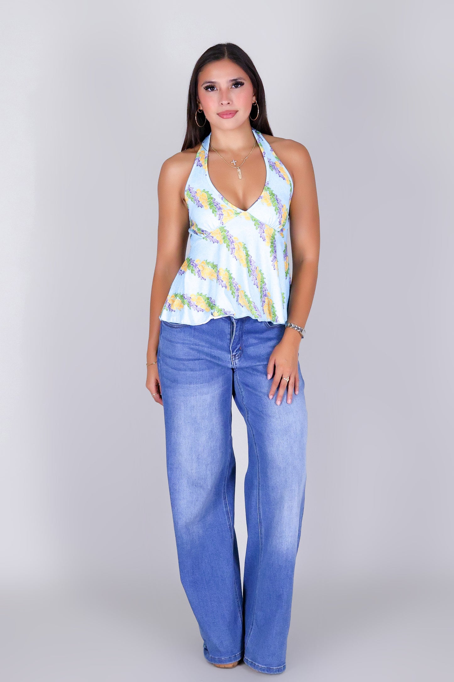 TWISTED LEI HALTER TOP