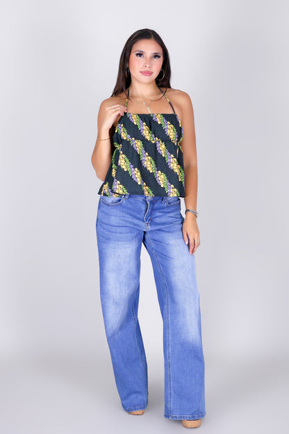 TWIST LEI BABYDOLL HALTER TOP