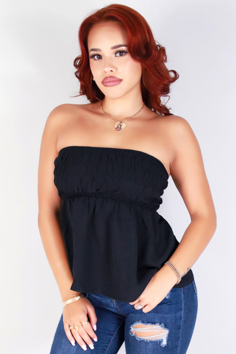 Jeans Warehouse Hawaii - TANK SOLID WOVEN DRESSY TOPS - SIMPLY SMOCKED TUBE TOP | By TIMING