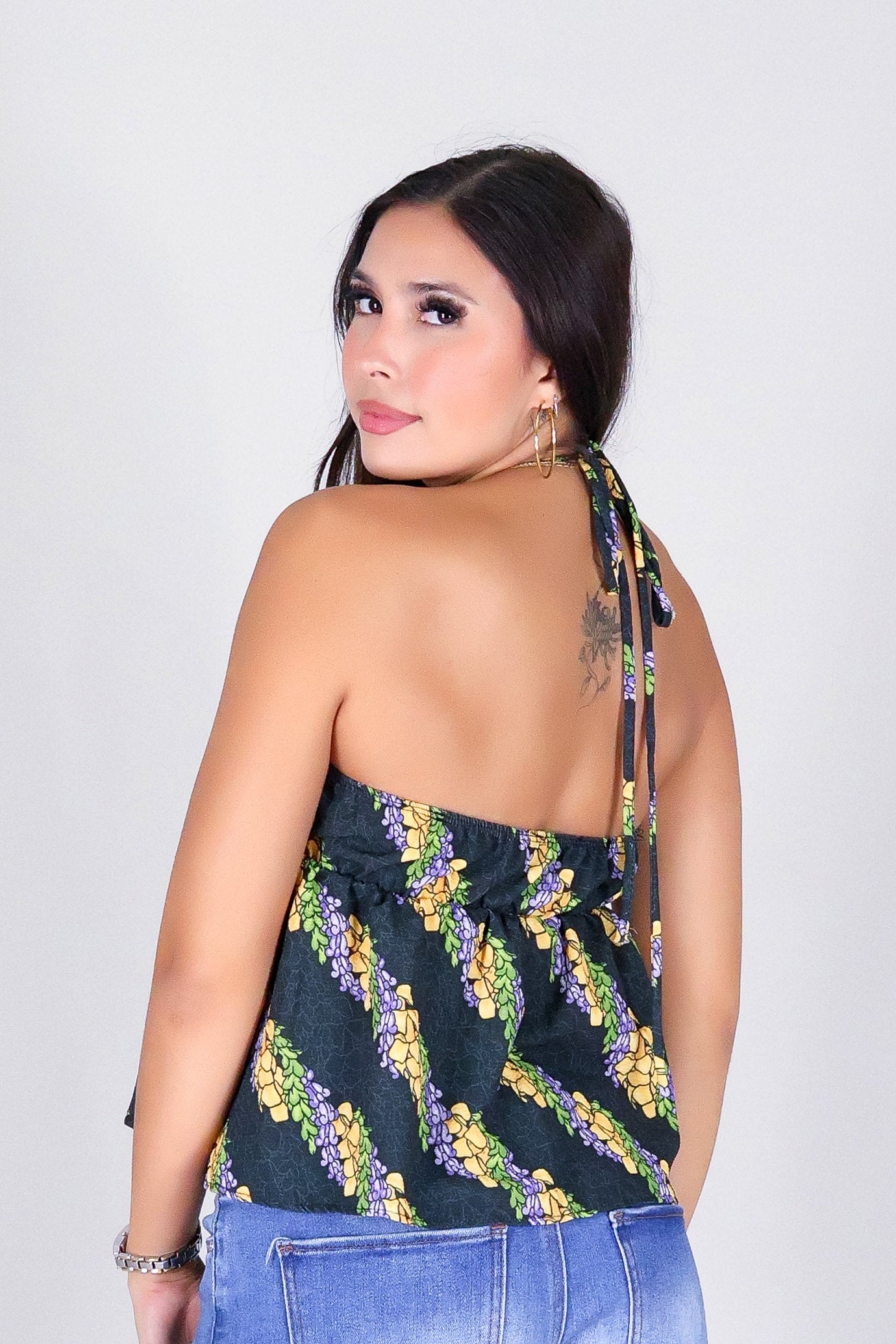 TWIST LEI BABYDOLL HALTER TOP