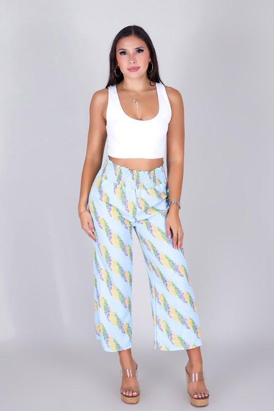 TWISTED LEI SMOCKED CAPRI'S