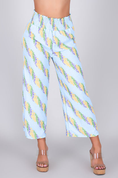TWISTED LEI SMOCKED CAPRI'S