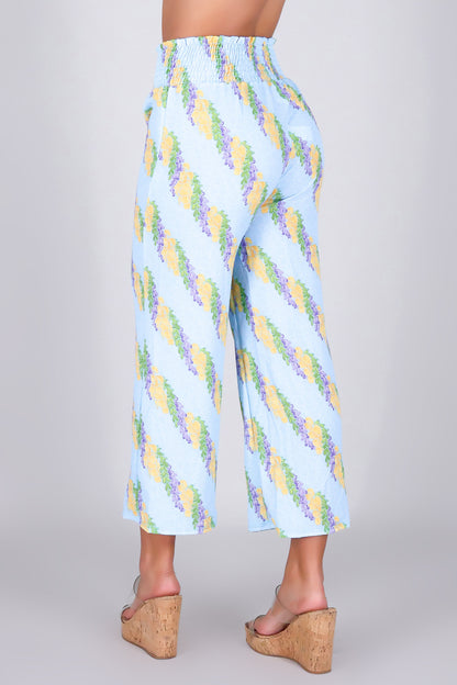 TWISTED LEI SMOCKED CAPRI'S