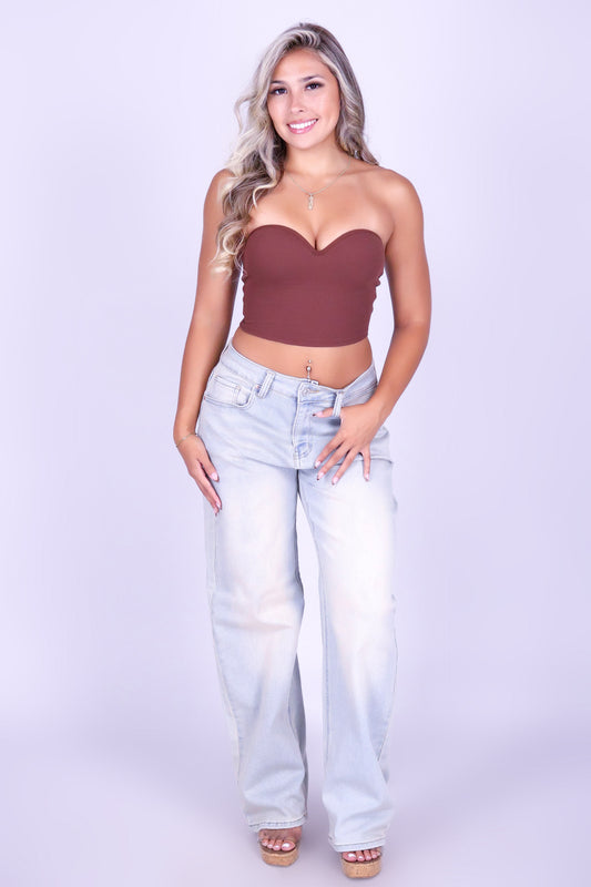 BE HERE NOW CROP TUBE TOP