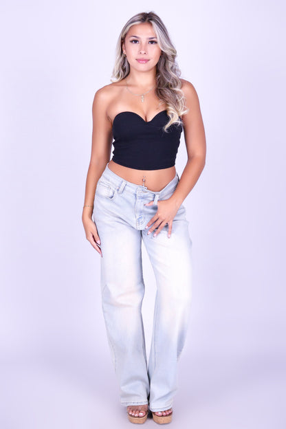 BE HERE NOW CROP TUBE TOP