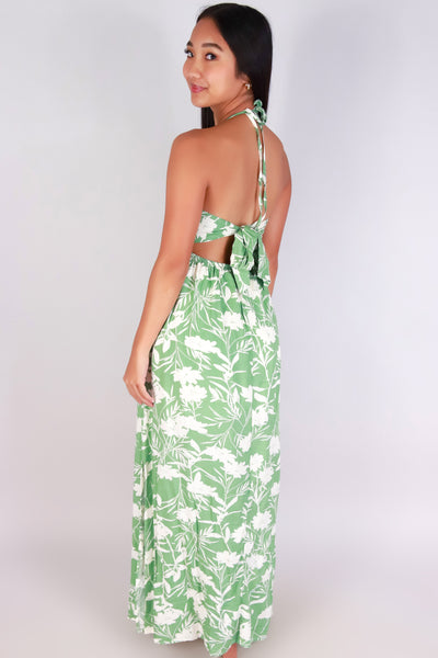 Jeans Warehouse Hawaii - S/L LONG PRINT DRESSES - FIELD DREAMER HALTER DRESS | By I JOAH