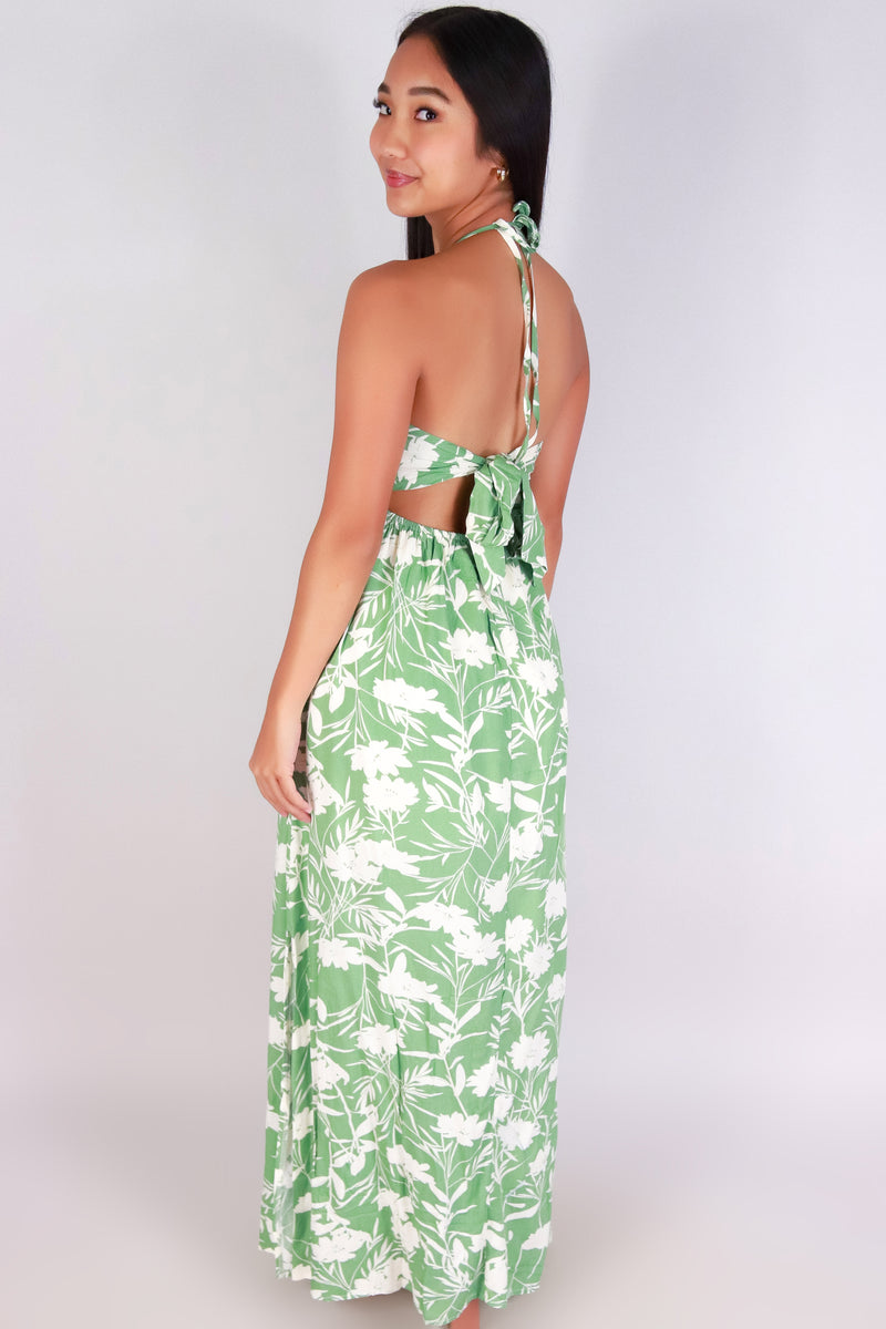 Jeans Warehouse Hawaii - S/L LONG PRINT DRESSES - FIELD DREAMER HALTER DRESS | By I JOAH