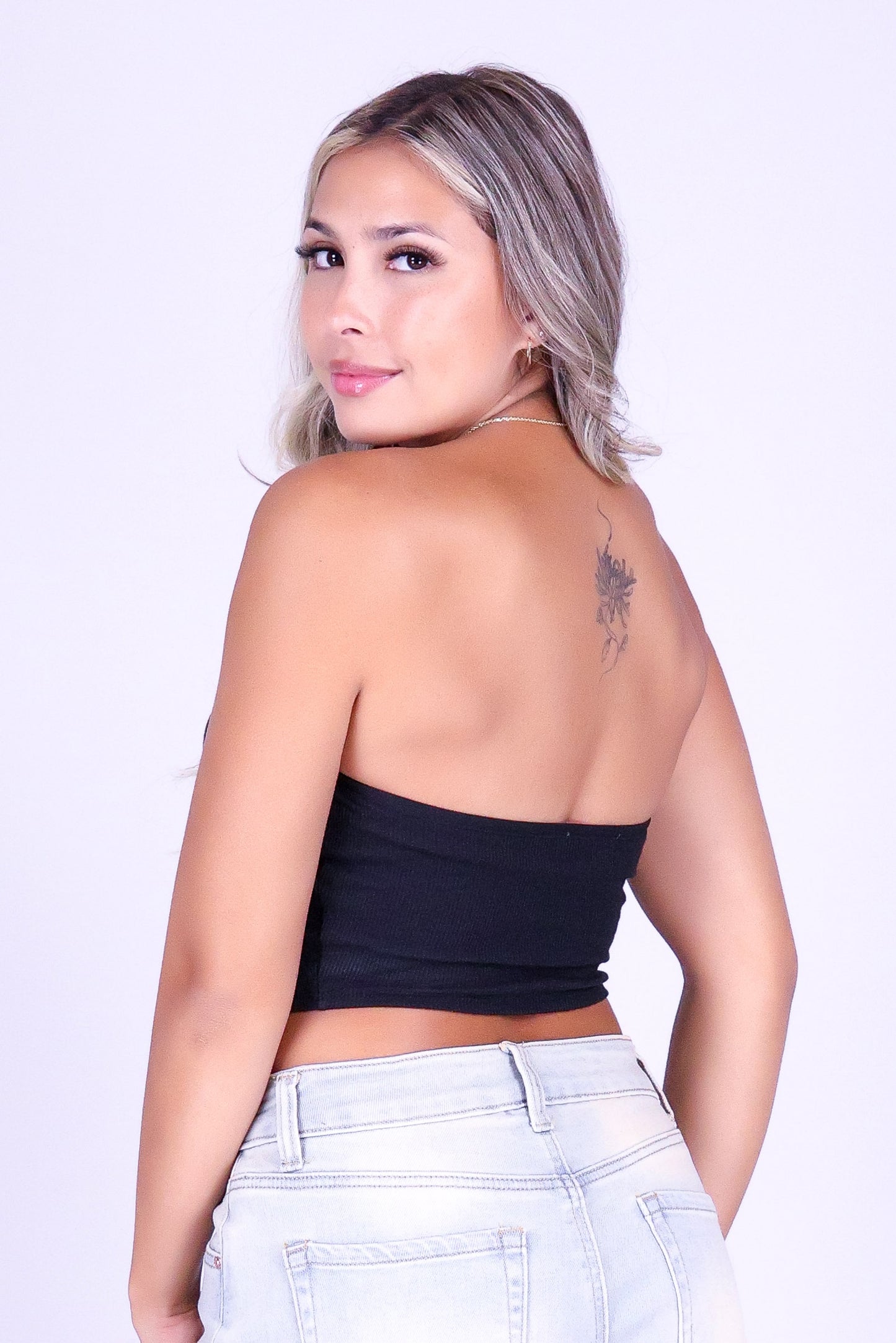 BE HERE NOW CROP TUBE TOP