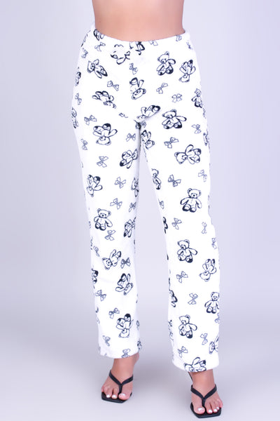 BEAR OUTLINE PAJAMA PANTS