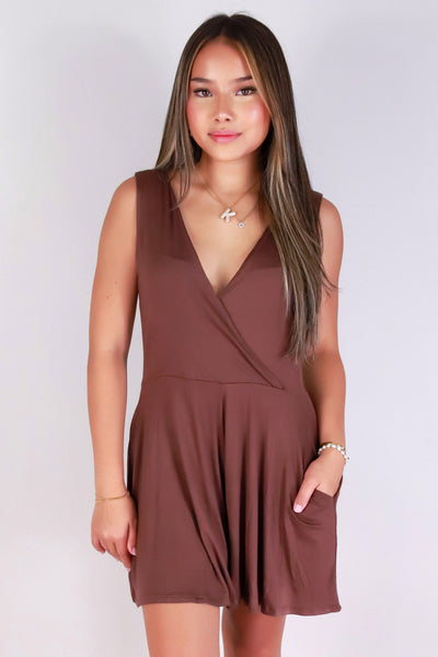 Jeans Warehouse Hawaii - SOLID CASUAL ROMPERS - SWEET SIDE ROMPER | By ZENANA (KC EXCLUSIVE,INC