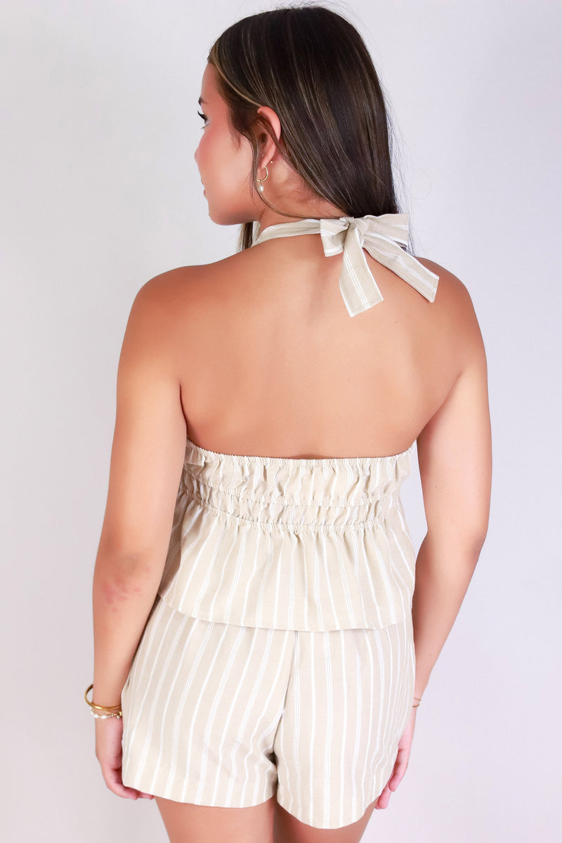Jeans Warehouse Hawaii - MATCHING SEPARATES - SUNKISSED LINES HALTER TOP | By IKEDDI IMPORTS