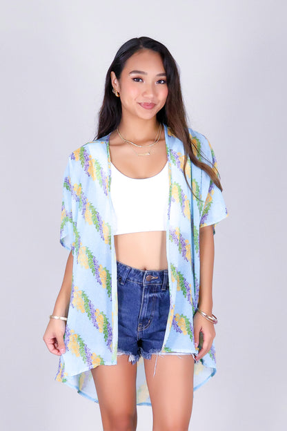 TWISTED LEI CHIFFON CARDIGAN