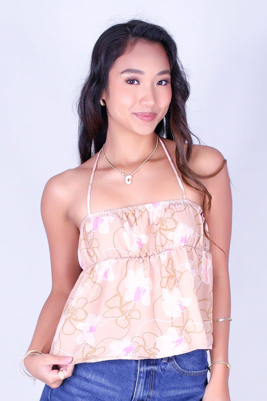 ORCHID LINE HALTER TOP