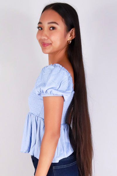 Jeans Warehouse Hawaii - SS CASUAL SOLID - BLUSH BABE BABYDOLL TOP | By GOOD STUFF APPAREL