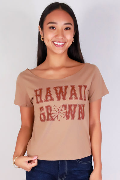 Jeans Warehouse Hawaii - S/S SCREEN - HAWAII GROWN OFF SHOULDER TOP | By ORGANIC GENERATION