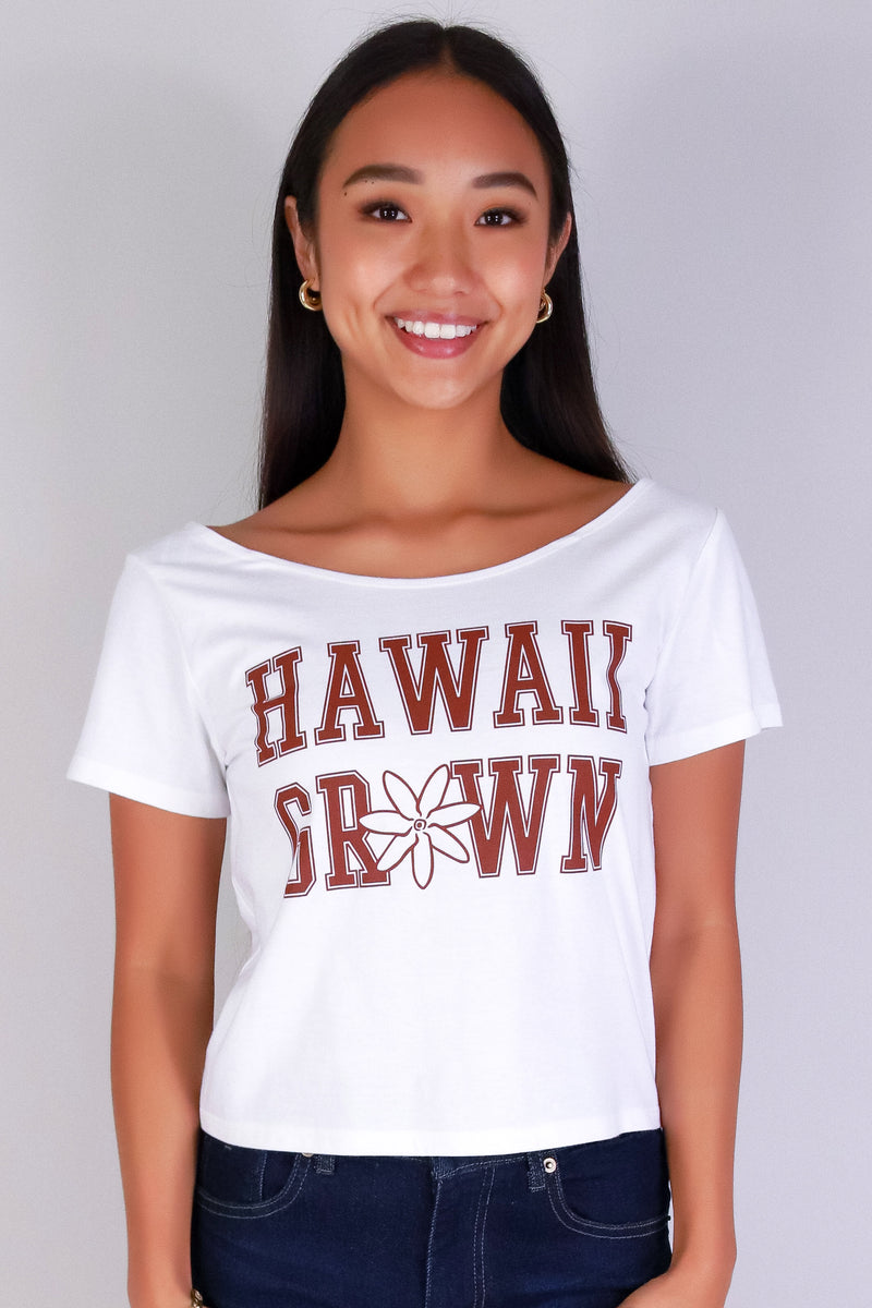 Jeans Warehouse Hawaii - S/S SCREEN - HAWAII GROWN OFF SHOULDER TOP | By ORGANIC GENERATION