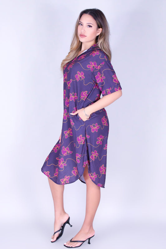 ORCHID LINE T-SHIRT DRESS