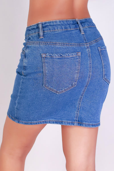Jeans Warehouse Hawaii - DENIM SHORT SKIRT - DAYDREAM DENIM SKIRT | By GREAT SMOKY