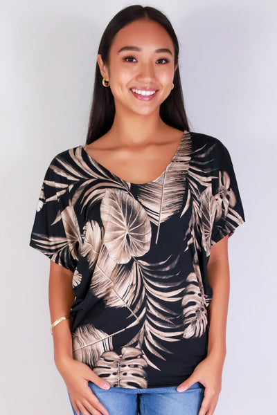 Jeans Warehouse Hawaii - SS PRINT - TROPIC HEAT DOLMAN TOP | By PAPERMOON/ B_ENVIED