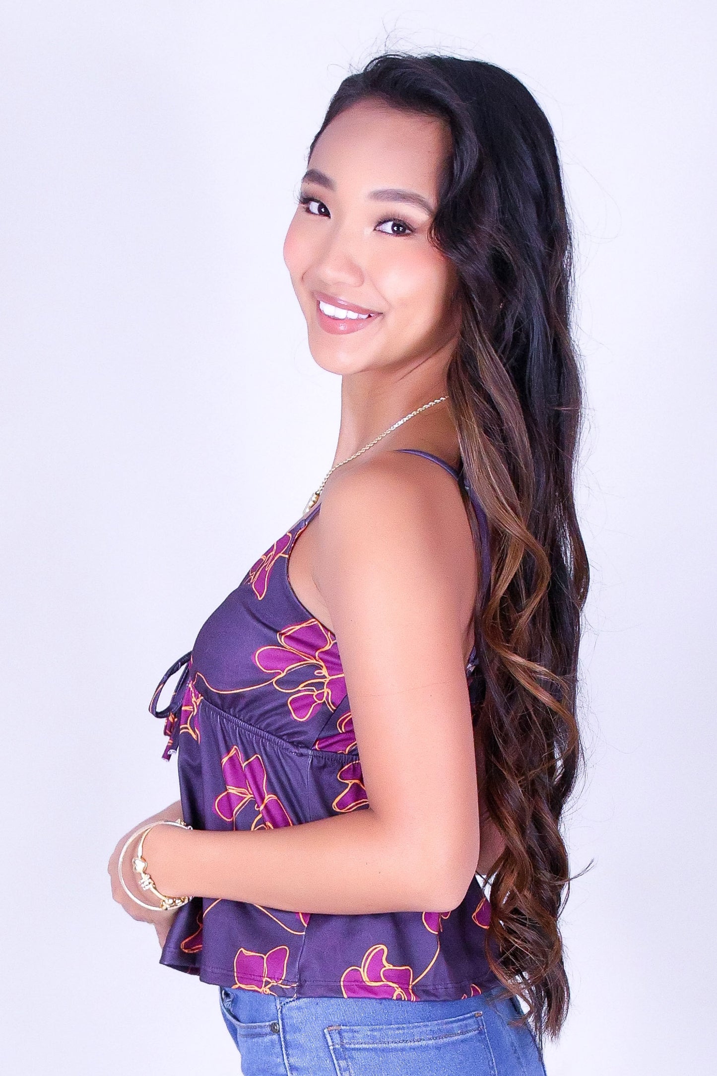 ORCHID LINE BABYDOLL TOP