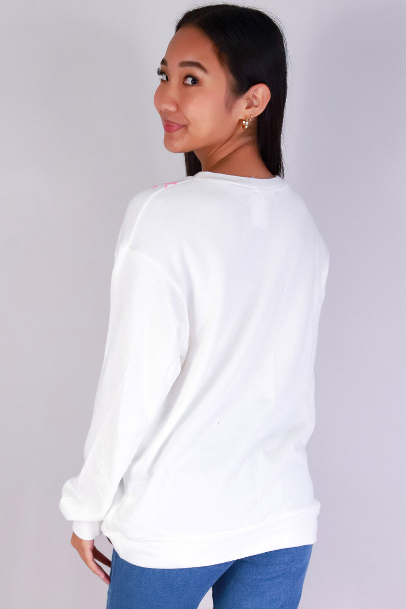 Jeans Warehouse Hawaii - SOLID LONG SLV TOPS - PLUMERIA LEI SWEATER | By ROCK & ROSE BY CHERIE