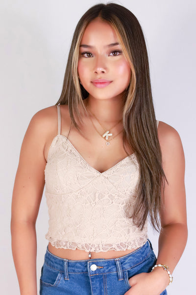 Jeans Warehouse Hawaii - SL CASUAL SOLID - LACED IN GRACE TOP | By AMBIANCE APPAREL