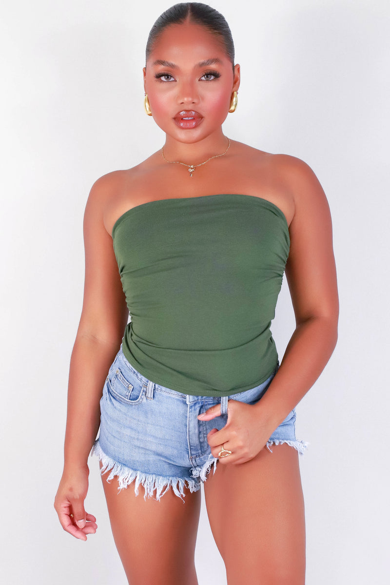 Jeans Warehouse Hawaii - SL CASUAL SOLID - WHO HURT YOU TUBE TOP | By PAPERMOON/ B_ENVIED