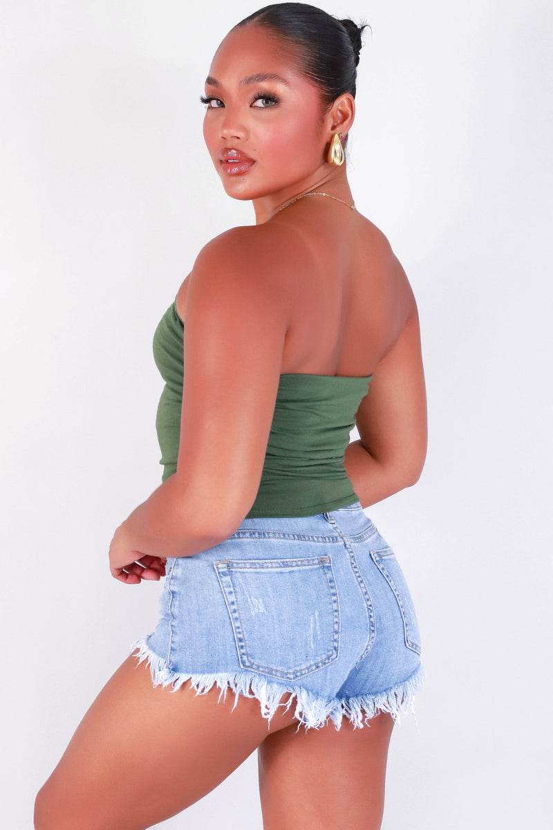 Jeans Warehouse Hawaii - SL CASUAL SOLID - WHO HURT YOU TUBE TOP | By PAPERMOON/ B_ENVIED