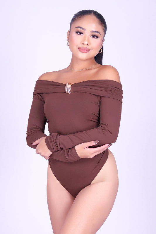 PRETTY THINGS OFF SHOULDER BODYSUIT