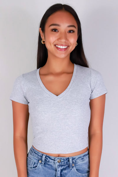 Jeans Warehouse Hawaii - S/S SOLID BASIC - NEED ADVICE CROP TEE | By CRESCITA APPAREL/SHINE I