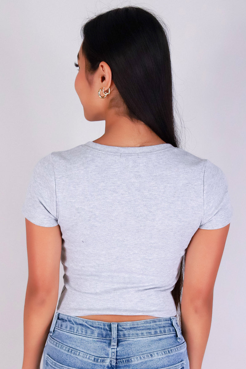 Jeans Warehouse Hawaii - S/S SOLID BASIC - NEED ADVICE CROP TEE | By CRESCITA APPAREL/SHINE I