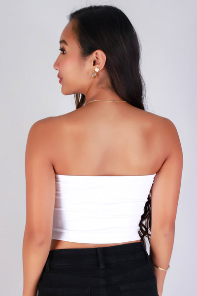 Jeans Warehouse Hawaii - TANK/TUBE SOLID BASIC - UNTIL FOREVER CROP TUBE TOP | By ACTIVE USA