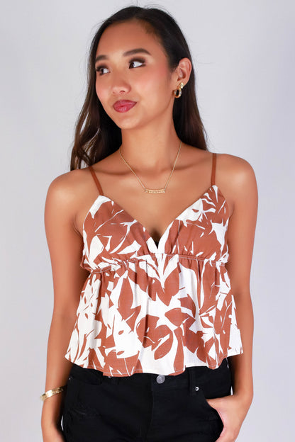Jeans Warehouse Hawaii - TANK PRINT WOVEN CASUAL TOPS - DON'T GO BABYDOLL TOP | By I JOAH