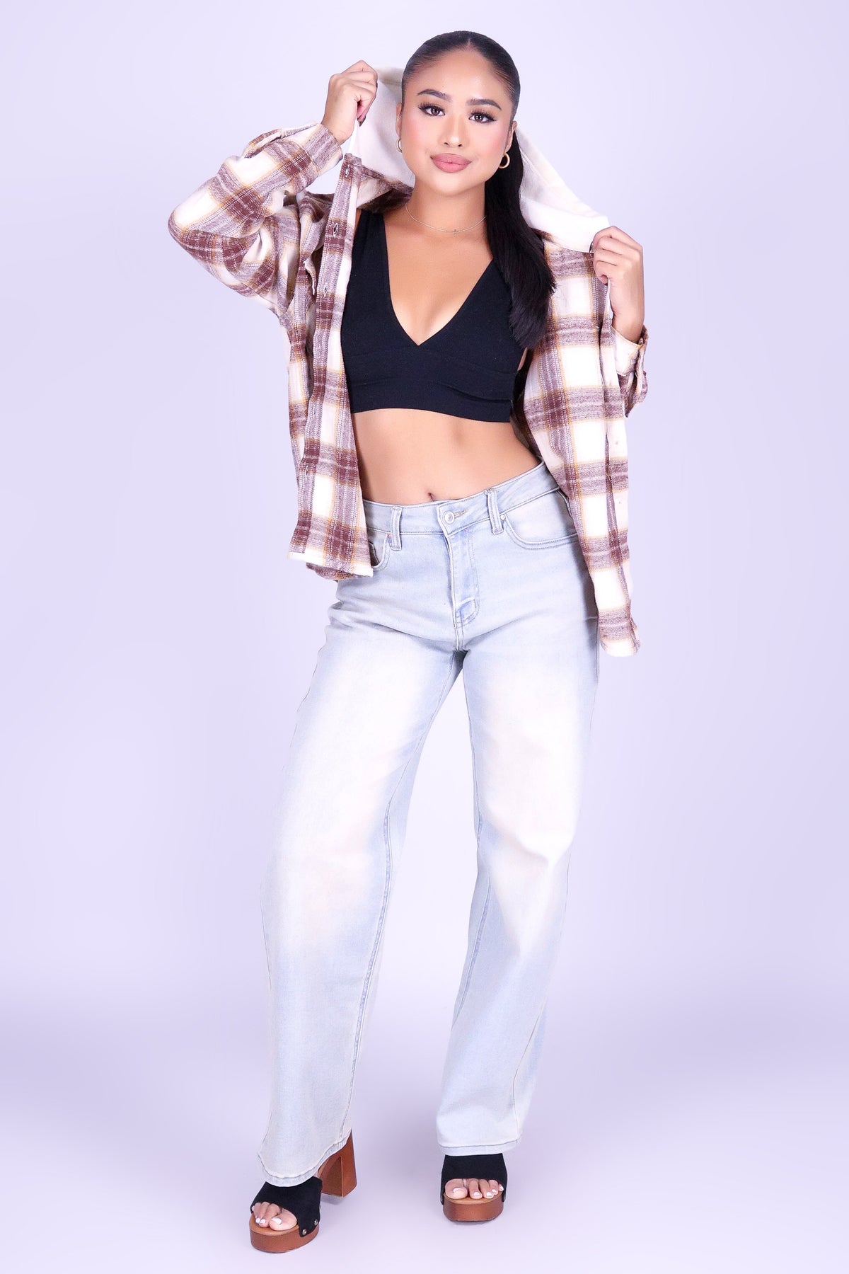 IN GOOD COMPANY PLAID TOP