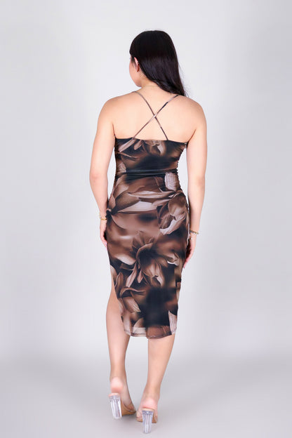 BARE PETAL MIDI DRESS