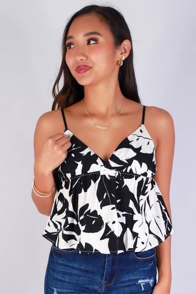 Jeans Warehouse Hawaii - TANK PRINT WOVEN CASUAL TOPS - DON'T GO BABYDOLL TOP | By I JOAH