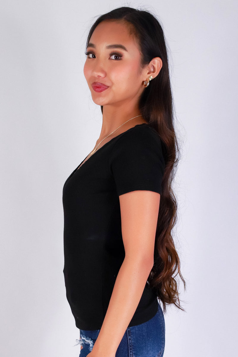 Jeans Warehouse Hawaii - SS CASUAL SOLID - LACE DREAM TOP | By CRESCITA APPAREL/SHINE I