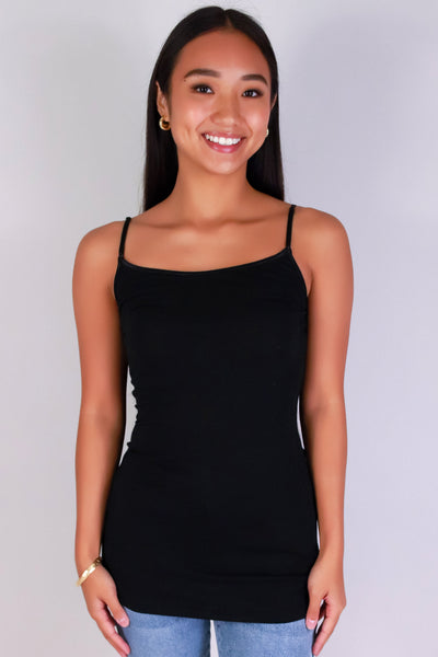 Jeans Warehouse Hawaii - TANK/TUBE SOLID BASIC - HERE WE GO CAMI | By AMBIANCE APPAREL