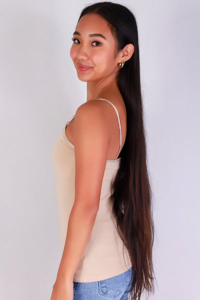 Jeans Warehouse Hawaii - TANK/TUBE SOLID BASIC - I'M BORED CAMI | By AMBIANCE APPAREL