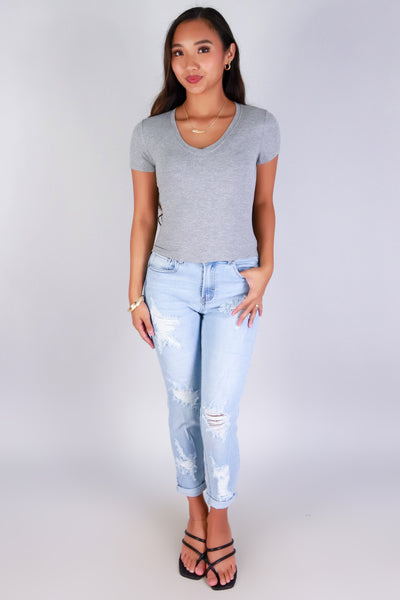 NESSIE BUTT-LIFT DENIM CAPRI'S