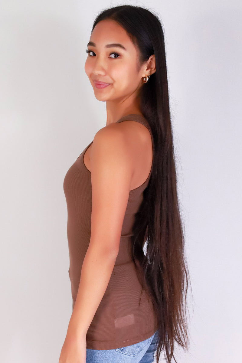 Jeans Warehouse Hawaii - TANK/TUBE SOLID BASIC - IN MY LIFE TANK | By AMBIANCE APPAREL