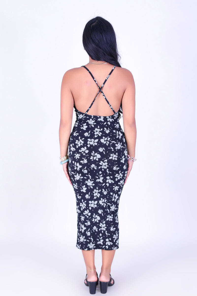 BLUSH GARDEN MIDI DRESS