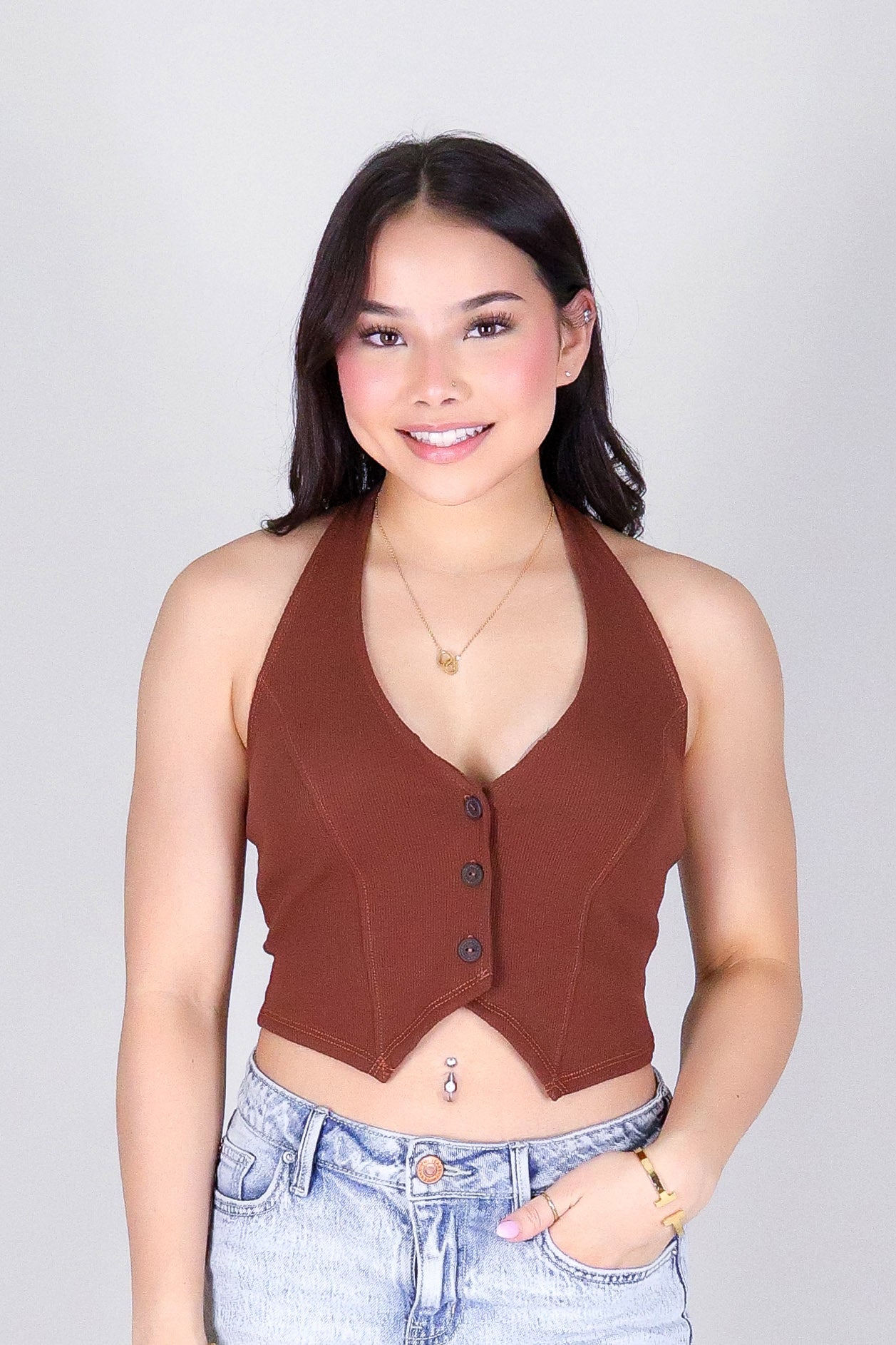 TIE THE LOOK HALTER TOP